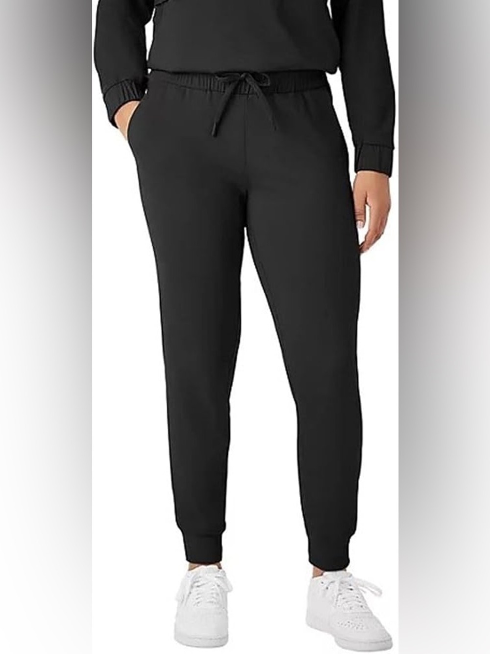 Members Mark Black Knit Fleece Joggers Sweatpants Small